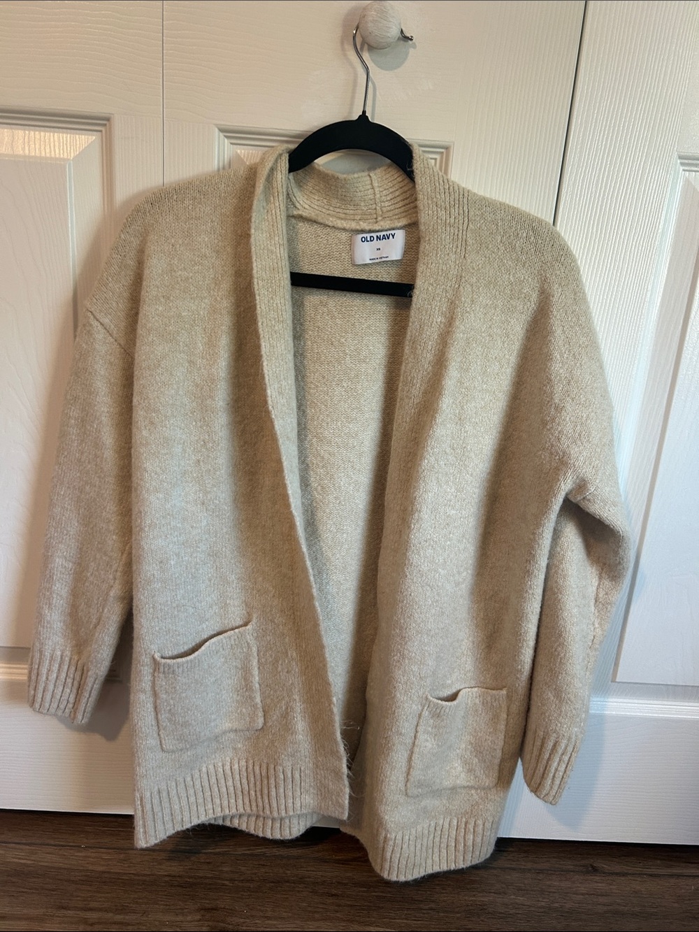 Old Navy Beige Open-Front Pocket Cardigan
